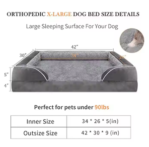 Propria fabbrica su misura minimalista fantasia divertente rettangolo ortopedico memoria schiuma cane cuccia letto moderno Anti Stress Pet gatto sostegno - Product Image 6