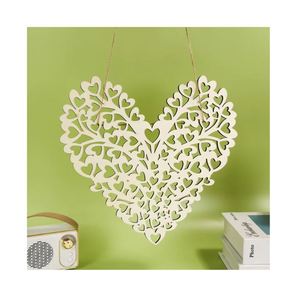 Décoration en bois en forme de cœur pour la Saint-Valentin, fabriquée à la main, kit d'artisanat parfait pour les projets créatifs de peinture DIY pour enfants, dropshipping - Product Image 1