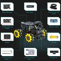 Raspbot V2 AI modelos grandes y AI Voice Interaction Mecanum Wheel Car para ROS2 Raspberry Pi 5