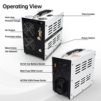 Compresseur d'air PCP pour paintball TUXING, nouvelle conception, haute pression 4500 psi 300 bar, arrêt automatique, transformateur intégré, vente chaude