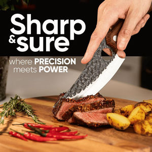 Couteau de chef à désosser de 5.8 pouces pour cuisine en plein air en acier japonais contrôle de l'équilibre du bois pour cuisiner hacher la maison Camping BBQ - Product Image 5