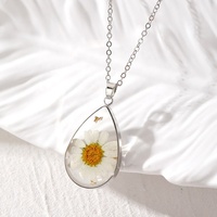 Kalung Bunga Mawar Boho Grosir untuk Wanita, Kalung Bunga Daisy Mawar Kering Vintage