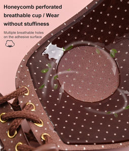 Soutiens-<span class=keywords><strong>gorge</strong></span> push-up à fermeture avant en silicone de style chic tissé respirant sans fil réutilisable Sexy solide Chic adhésif Invisible - Product Image 5