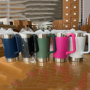 Juego de Tazas <span class=keywords><strong>Mate</strong></span> de Gran Capacidad con Asa, Termo de Acero Inoxidable de Vacío para Café y Cerveza, Mantiene la Temperatura por 6 Horas, Exclusivo para Comercio Transfronterizo - Product Image 1