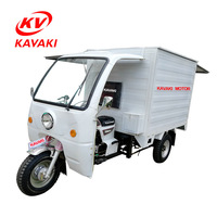 KAVAKI Nuevo Triciclo de Carga Pesada de 1200 kg, Triciclo Cerrado de Tres Ruedas / Motocicleta Triciclo de Carga de 3 Ruedas