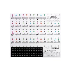 GICUNK Piano <b>Key</b> Stickers 88 <b>Keys</b> 61 <b>Keys</b> 54 <b>Keys</b> Transparent Musical Note <b>Labels</b> For Keyboard Instrument - Product Image 1