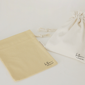 Cotton Canvas <b>Makeup</b> Pouch Cosmetic <b>Bag</b> Muslin Jewelry Pouch Package <b>Drawstring</b> <b>Bag</b> - Product Image 6
