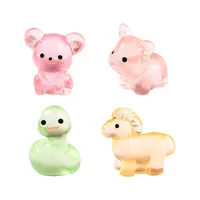 Animaux miniatures DIY pour la décoration de jardin féérique, ornements lumineux des douze signes du zodiaque, accessoires pour micro-paysages