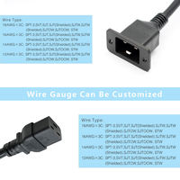 Câble adaptateur d'extension industriel, prise de type USA/EU, conducteur en cuivre avec isolation en PVC