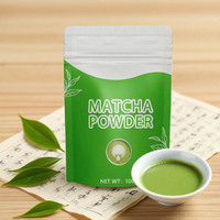 Matcha de qualité cérémonielle en sachet de 100 g, poudre de matcha verte, marque privée