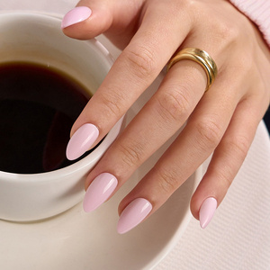BTArtbox - <span class=keywords><strong>Uñas</strong></span> Postizas Cortas en Forma de <span class=keywords><strong>Almendra</strong></span>, Venta al por Mayor, Gel Suave, <span class=keywords><strong>Color</strong></span> Puro <span class=keywords><strong>Rosa</strong></span>, Hechas a Mano, Kit de <span class=keywords><strong>Uñas</strong></span> Postizas Adhesivas - Product Image 1