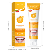 Dentifrice SADOER en gros, dentifrice à l'hydroxyapatite, soulagement des gencives sensibles, blanchiment des dents, usage domestique, dentifrice blanchissant OEM