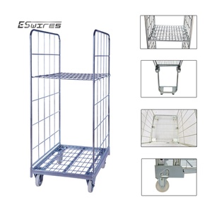 China Vervaardigt Goedkope Gegalvaniseerde Opvouwbare Metalen Gaas Rolkooi <span class=keywords><strong>Trolley</strong></span> - Product Image 3