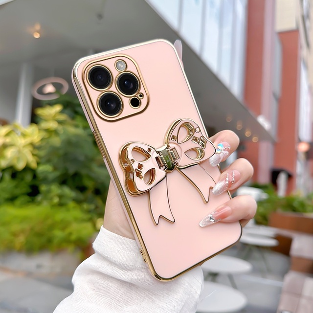Cute Cartoon Bow 3D Phone Case Holder for for Mobile Phones Bed Use Fresh Style