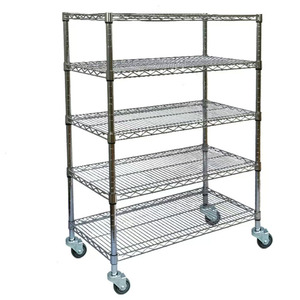 Scaffalature in filo cromato a 6 livelli, resistente e solido, a 4 livelli - Product Image 2