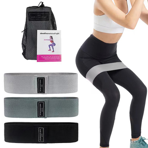 Custom Logo Yoga Exercise Hip <b>Bands</b> Set Fitness <b>Workout</b> Anti-Slip Eco-Friendly Polyester Cotton & Latex Booty Resistance <b>Bands</b> - Product Image 3