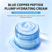 Serum Peptida Tembaga GHK-CU Snap-8 Label Pribadi OEM, Krim Wajah Pengencang dan Perbaikan Asam Hialuronat, Perlengkapan Perawatan Kulit Wajah Korea