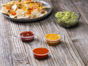 Fournisseur de gobelets en plastique jetables de petite taille pour sauce, 2 oz, gobelets pour portions de pudding, gobelets pour condiments avec couvercles, gobelets pour shots de gelée - Product Image 3