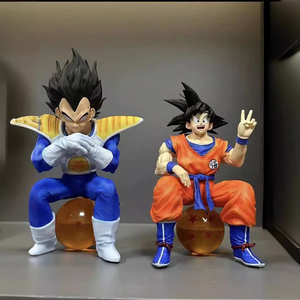 Nuevo estilo de <span class=keywords><strong>resina</strong></span> de alta calidad GK Super Saiyan Son Goku Vegeta sentado bola sentado posición modelo Anime figura personaje de dibujos animados - Product Image 5