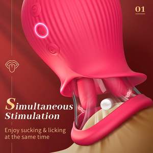 Groothandel Rotatie Tong Lik Clitorale Stimulatie Vibrator Zuigen En Likken Seksspeeltjes Sexy Zuigende Borsten Tepel Massager - Product Image 3