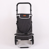 Vente en gros de chariots pliants en aluminium pour supermarché sac à bagages chariot à bagages remorque avec roues