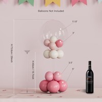 Kits de supports pour ballons, bases de table en plastique transparent pour intérieur, pour remise de diplôme, anniversaire, baby shower, fête de révélation du sexe