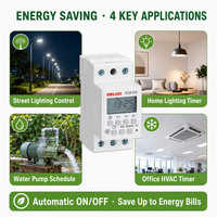 DELIXI KG816B 日程电子定时器 24 小时每周数字可编程时间开关 220v 230v 继电器 智能家居系统