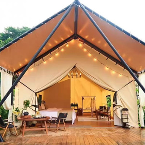 Luxury Outdoor Glamping Hotel <b>Tents</b> Straight Bracing Type Oxford Waterproof 6m for Camping Resort <b>Tent</b> Glamping Lodge Wit - Product Image 4