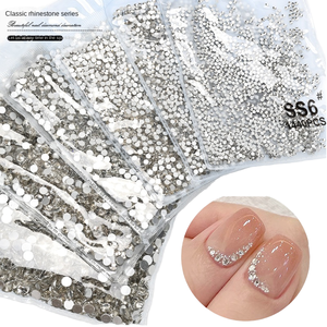 Cristales de Vidrio Planos de Primera Calidad, 1440 Piezas, Tamaños Variados, Color AB, Sin Fijación <span class=keywords><strong>en</strong></span> Caliente, Diamantes de Cristal para Decoración de <span class=keywords><strong>Uñas</strong></span>, Accesorios para Manualidades - Product Image 1