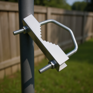 Support de fixation métallique pour poteau de 25 à 55 mm, fixation par pince, matériel de fixation - Product Image 3