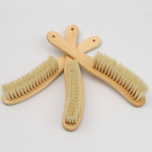 Solid Wood Table <b>Brush</b> Banana Handle Soft Bristle Household Cleaning Furniture Clothes <b>Brush</b> - Product Image 3