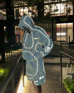 <span class=keywords><strong>Tuta</strong></span> <span class=keywords><strong>Sportiva</strong></span> da <span class=keywords><strong>Uomo</strong></span> Personalizzata per Attività all'Aperto in Poliestere Traspirante e Nylon Impermeabile con Cerniera e Dettagli Riflettenti - Product Image 2