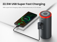 Kit intelligent pour voiture et extérieur : Démarreur de batterie, souffleur sans fil, aspirateur, pompe à pneus, lumière LED, ports USB QC DC, service OEM ODM, usine