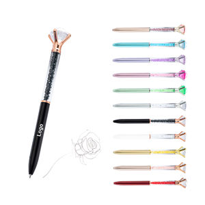 ปากกาลูกลื่นหมุนได้สำหรับโฆษณาธุรกิจ ทำจากพลาสติก ABS ประดับคริสตัลเพชร พร้อมโลโก้สั่งทำ ของขวัญส่งเสริมการขาย - Product Image 1