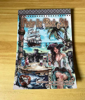 Livre d'autocollants Washi Thème Pirate Vintage, Étiquettes Décoratives Rétro Bateau et Dame Pirate pour Scrapbooking et Journalisation