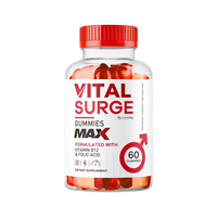 Complément alimentaire pour hommes OEM en forme de gommes Vital Surge, gommes pour hommes pour maintenir la force, l'endurance et la vitalité, gommes au collagène et aux vitamines
