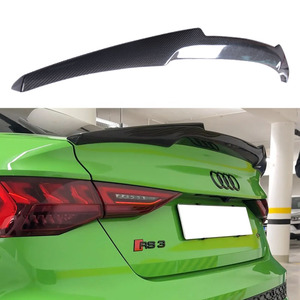 Para <span class=keywords><strong>AUDI</strong></span> A3 S3 <span class=keywords><strong>RS3</strong></span> Limousine 8Y Sedán Decoración de Apariencia Alerón Trasero Estilo M4 para Maletero 2021-2024 Fibra de Carbono Negro Brillante - Product Image 1