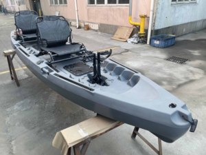 <span class=keywords><strong>Kayak</strong></span> de <span class=keywords><strong>Pesca</strong></span> con <span class=keywords><strong>Doble</strong></span> Pedal y Soporte para Motor, con Soporte Ajustable para Caña de Pescar, Fabricado con Rotomoldeo - Product Image 3
