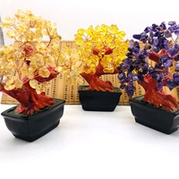 Sculpture d'arbre en cristal de citrine naturelle, écologique, ornements créatifs pour la maison et le bureau, apportant richesse et trésor