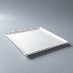 Impression personnalisée Piatto <span class=keywords><strong>di</strong></span> porcellana piatti ristorante occidentale céramique <span class=keywords><strong>bianca</strong></span> Piatto da pranzo quadrato - Product Image 2