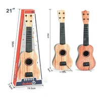 21" Plastic Acoustic Guitar Musical Instruments Toy Kids Music Enlightenment 6 Steel Strings Guitar Educational Toy for Beginner