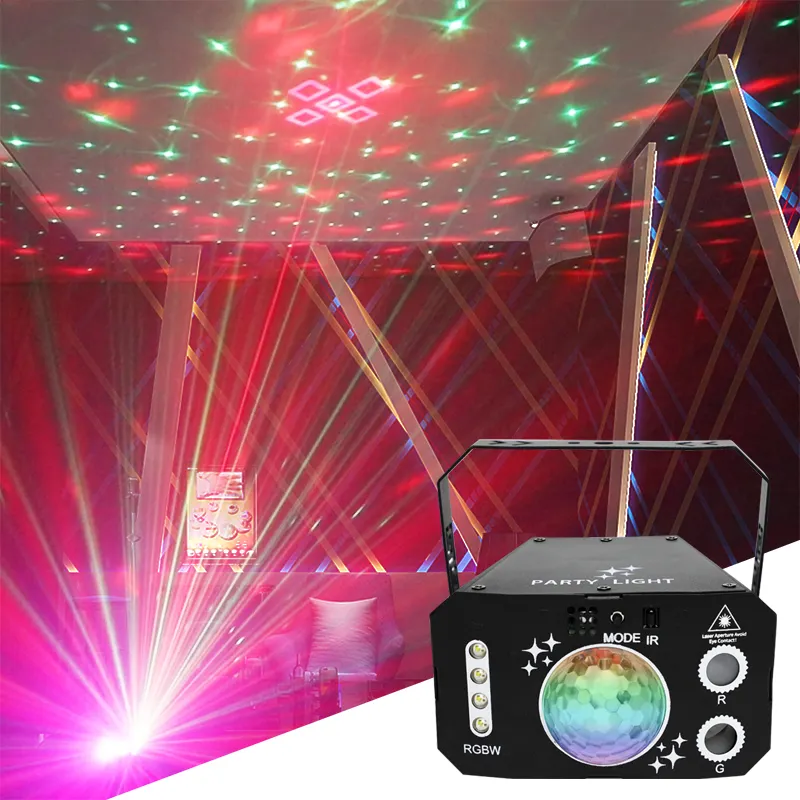 7 Eye Led Dj Verlichting Met Afstandsbediening Geluid Geactiveerde Podiumverlichting Apparatuur Disco Laserlicht Voor Party Night Club Ktv Bar