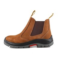 Bottes de sécurité en cuir de marque OEM chaussures de sécurité à bout d'acier pour hommes SM822 pour le travail industriel