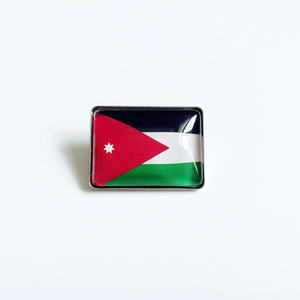 Badge en émail personnalisé du drapeau national de la Jordanie, broche en métal pour souvenir de voyage, exposition et cadeau pour les activités des jeunes - Product Image 1