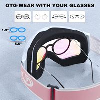 Masque de ski Findway Export OTG (sur les lunettes) pour homme, femme et jeune - Protection UV 100%