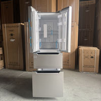 Réfrigérateurs HOMA 326L à 2 portes, style français, en acier inoxydable, commande électronique, norme énergétique européenne, réfrigérateur indépendant pour la cuisine à domicile