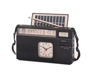 MLK-7899クラシックamfm目覚まし時計ラジオMp3プレーヤーソーラーラジオポータブルを製造