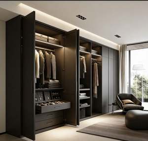 Portable Clothes Wardrobe Foldable Fabric Cover With Metal Frame Multiple <b>Shelves</b> and Hanging Rods for Temporary Storage - Product Image 6