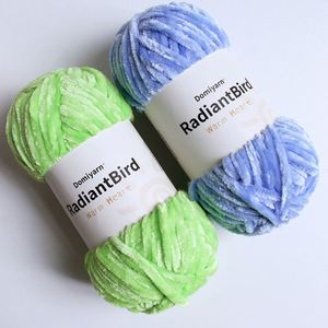 Chaud coeur usine en gros personnalisé coloré 100g/80m Crochet pour écharpe qualité chenil gros fil de chenille - Product Image 2