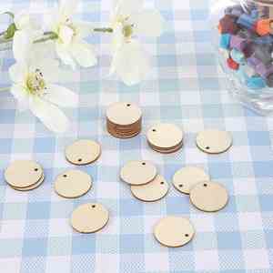 100 Piezas de Adornos Redondos de Madera de 0.08 Pulgadas, Recortes de Madera, Colgantes Circulares de Madera para Manualidades, Decoración, Grabado Láser - Product Image 3